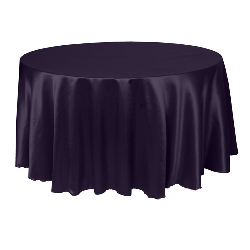 Ultimate Textile -12 Pack- Herringbone - Fandango 126-Inch Round Tablecloth, Purple, 126" Round, 3