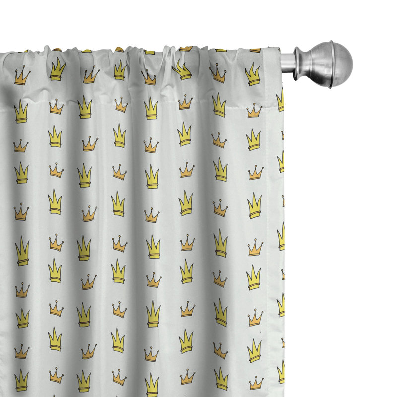 Prince Semi-Sheer Rod Pocket Curtain Panels, 28" x 84"