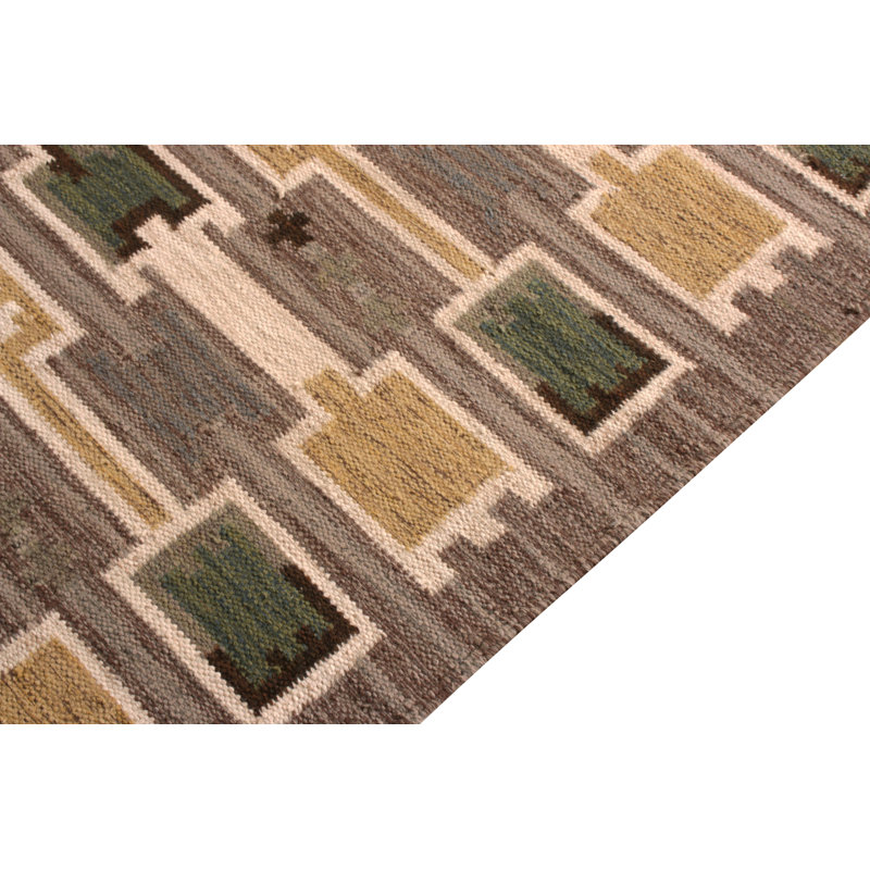 Scandinavian Wool Geometric Area Rug, Rectangle 14' x 20'