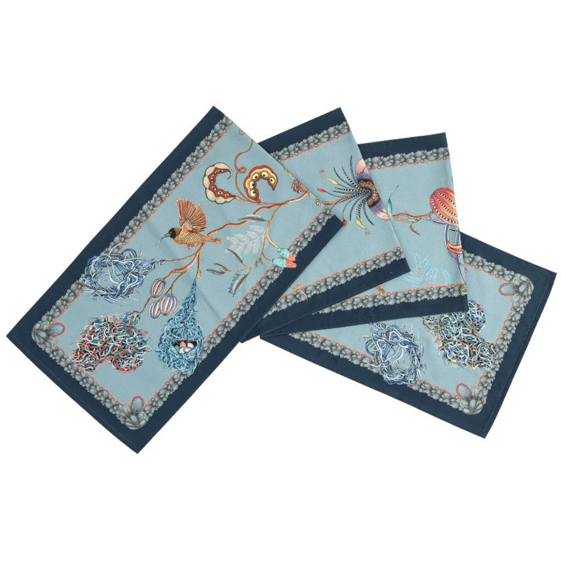 Thanda Nests Table Runner, 138" L x 16" W, Mist
