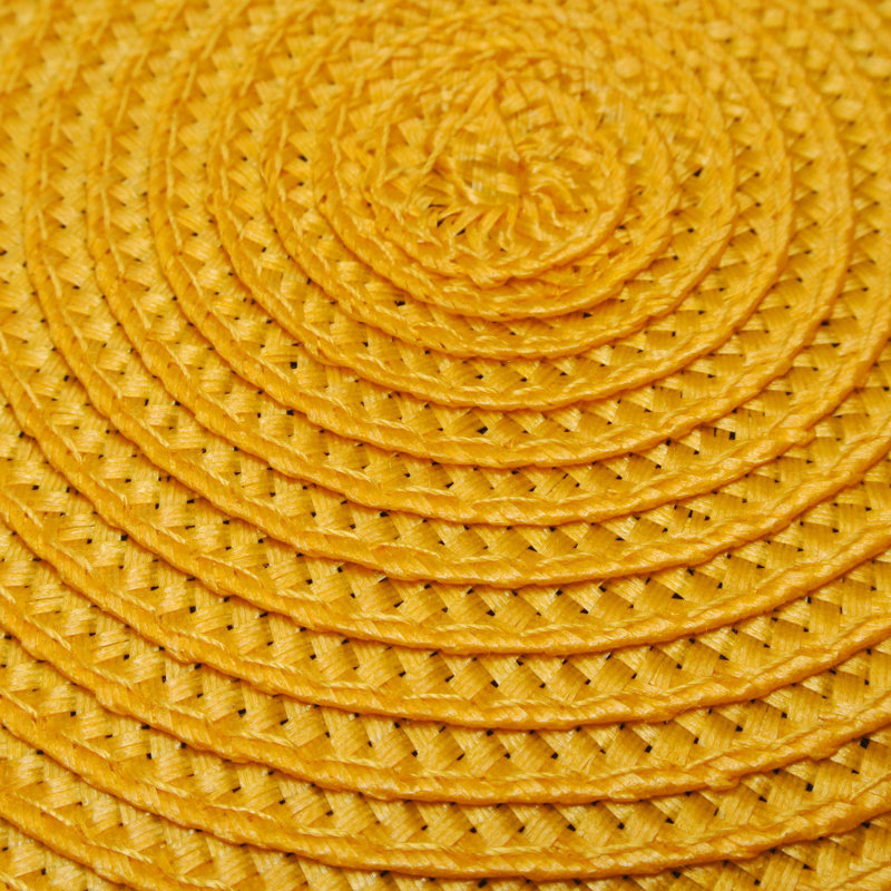 Rosalba Solid Colour Round Placemat, Yellow