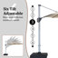 Parasol en porte-à-faux rond rotatif à 360 degrés avec base et couvercle Roziyah-60044559