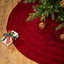 Knitted Sweater Tree Skirt With Buttons - Red-263946047