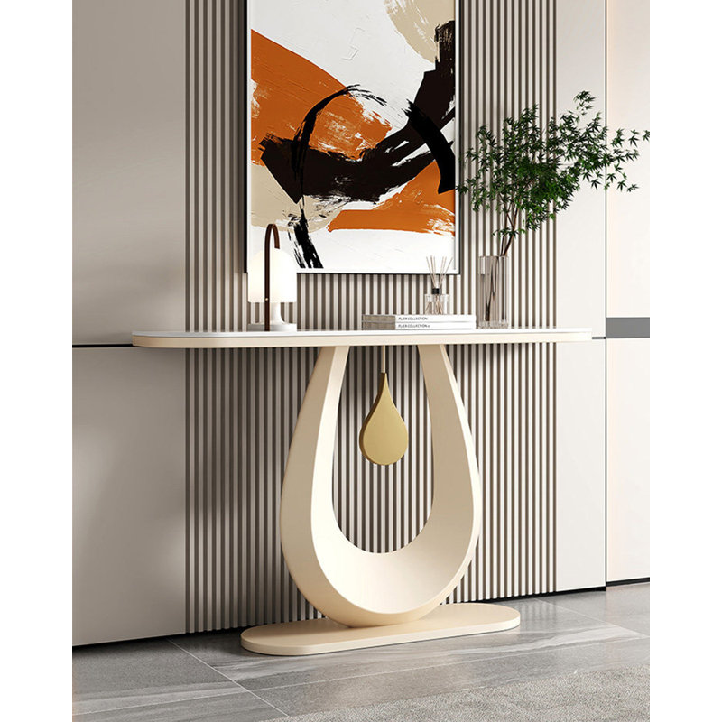 Table d'appoint contemporaine contemporaine style ovale, White
