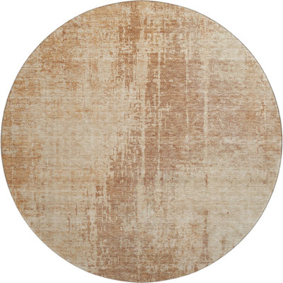 Premium Machine Washable Prisco Terracotta Rug