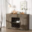 Armoire à café avec rangement et support à vin, porte-verre et 2 tiroirs, console buffet pour la salle à manger de la cuisine
