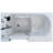 Prairie 45.75 " L x 26 " W Alcove / Tile in and Mounting / Installation Required Soaking Fiberglass Bathtub with Faucet-17694271-17694269