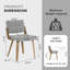Chaise rembourrée moderne avec structure en bois-225531374