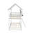 Twin Over Twin Bunk Bed Wood Bed With Roof, Window, Guardrail And Ladder-645205889