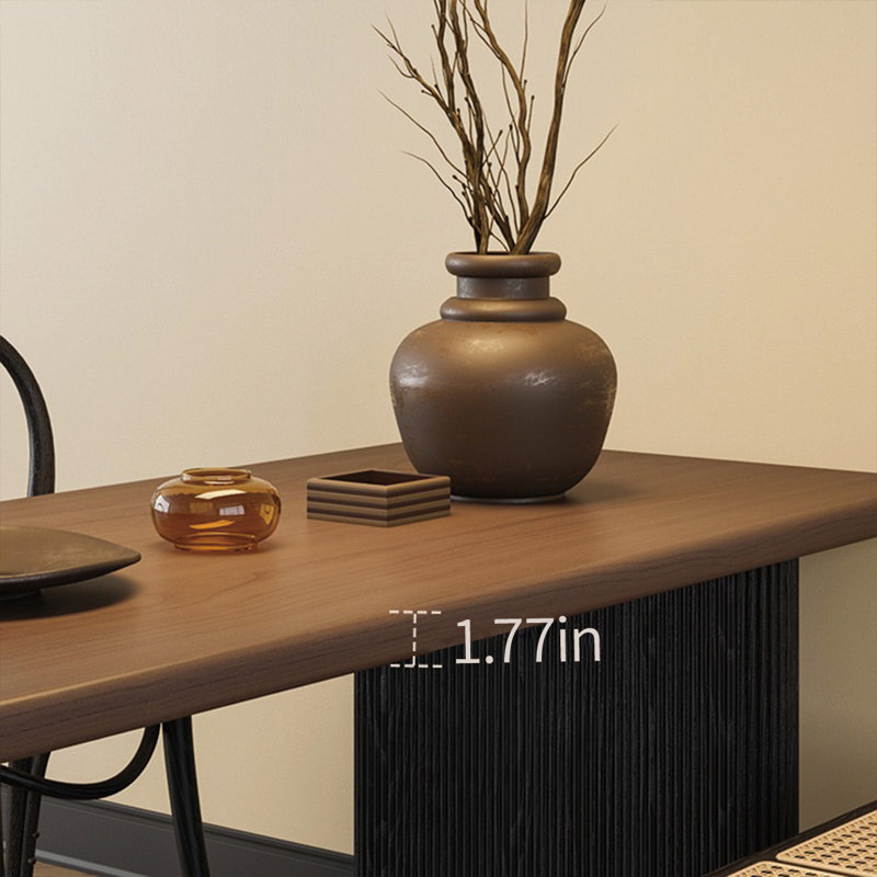 Ensemble de table en bois massif de style médiéval, H 29,52 po x L 78,74 po x l 31,49 po