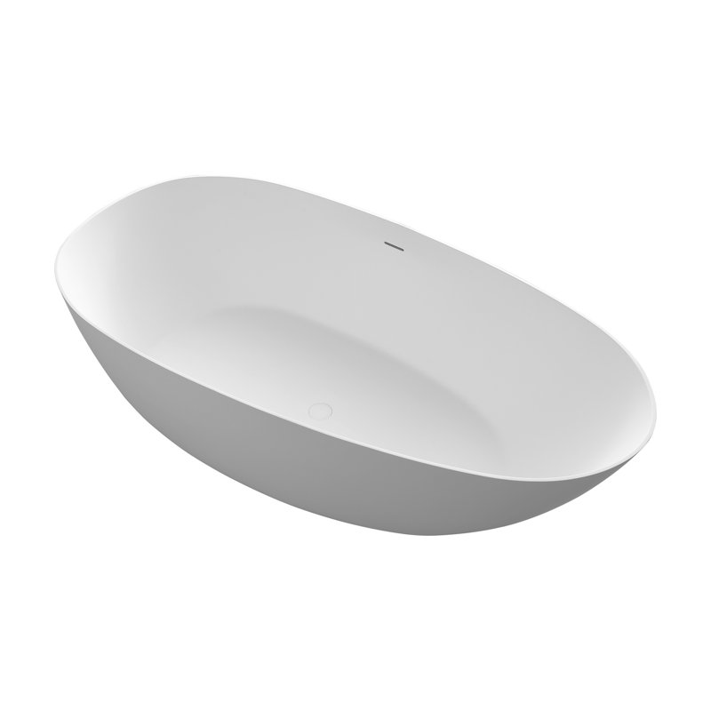 67" Premium Solid Surface Deep Soaking Bathtub