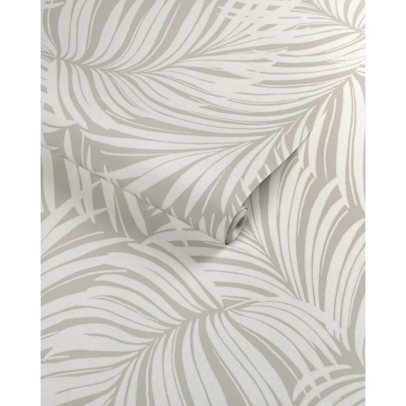 Palm Leaf Wp - Mist, Linen