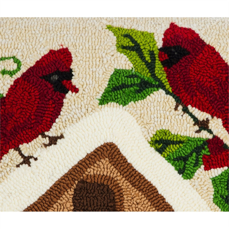 Perching Cardinal Square Throw