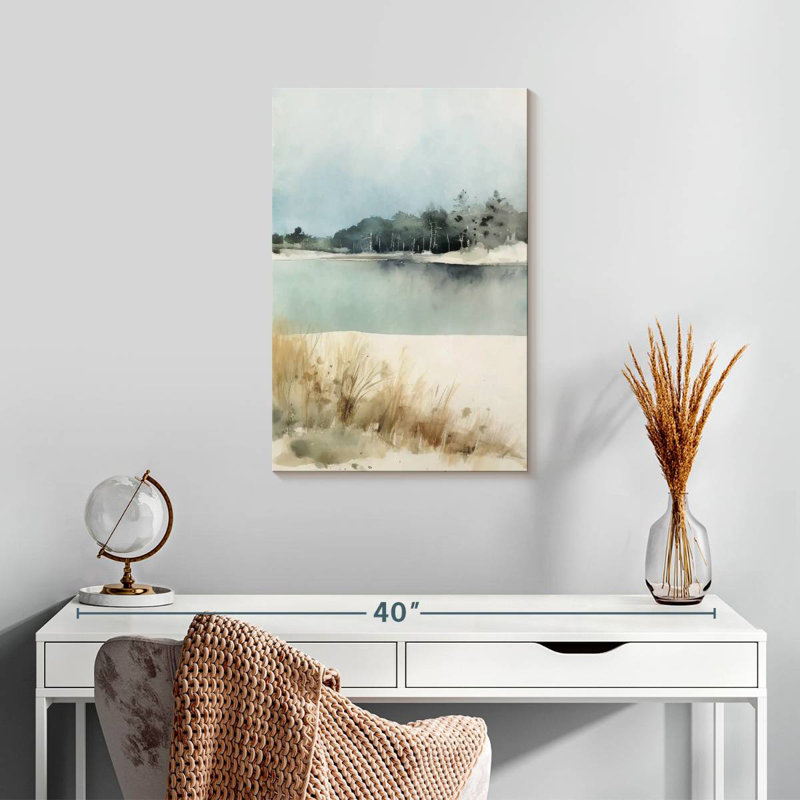 Alvord Serene River Landscape I, 24" H x 16" W