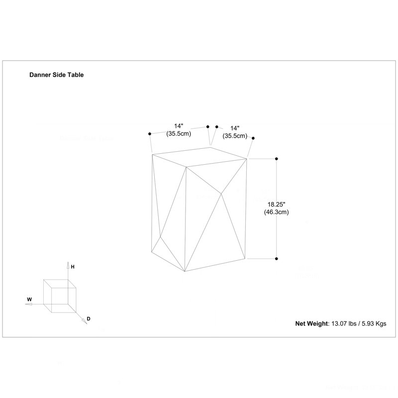 Table d'appoint Danner en fonte d'aluminium
