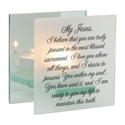 4 " Glass Tealight with Candle Included