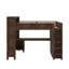 Grand lit mezzanine avec garde-robe et bureau, tête de lit avec rangement et port USB-1301340554