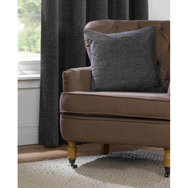 Kellie Square Euro Cushion Cover, Charcoal