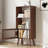 Small Bookcase, 43" H Open Shelf Cube Bookshelf With Slatted Door, Mid-century Bookcase With 3 Cubes, Open Shelves Display Storage Cabinet For Living Room, Home Office, Walnut-838677308