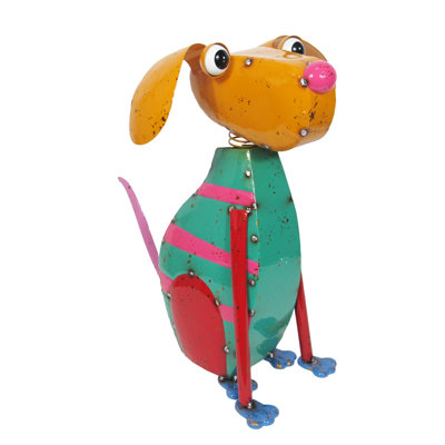 Lewis Dog Metal Garden Statue