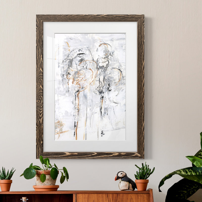 Spring Wildflowers II encadré mat - prêt à accrocher, Encadré de bois de noyer, H 31,5 po x l 23,5 po x P 1 po