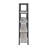 4-Shelf Open Bookcase In Grey Driftwood Finish And Black Frame For Rustic Wine Cellar Decor With 4 Shelves Metal Attic Display