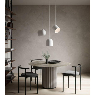 1 - Light White/Grey Dome Pendant