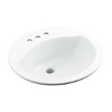 Modesto Ceramic Circular Drop-In Bathroom Sink