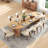 Modern Farmhouse Solid Wood Extendable Dining Table Set for 4-8 People-1685731875-1685731883-1685731877