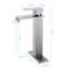 Robinet de salle de bain avec bec cascade, nickel brossé et aérateur approuvé de 1,2 gallon par minute, durabilité à long terme, conception durable-121767874
