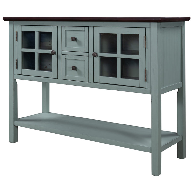 Console 45 po Mosheim, Brun foncé, Vert