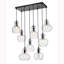 Luminaire suspendu géométrique 8 lumières grappe Spillman