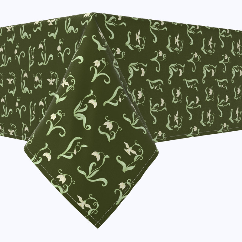Floral 134 Cotton Tablecloths, 52'' D x 120'' L
