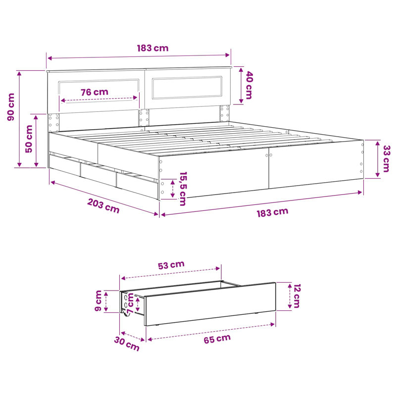 Super King (6') Bed Frame