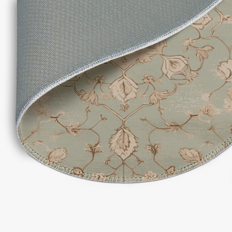 Tapis gris d'intérieur et d'extérieur Tabriz, Rond 5 pi