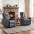 Ensemble de fauteuils inclinables muraux en cuir avec télécommande Wall Hugger (ensemble de 2)