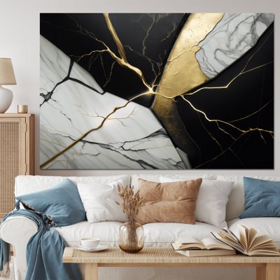 «Abstract Geode Black IV», art mural abstrait en marbre