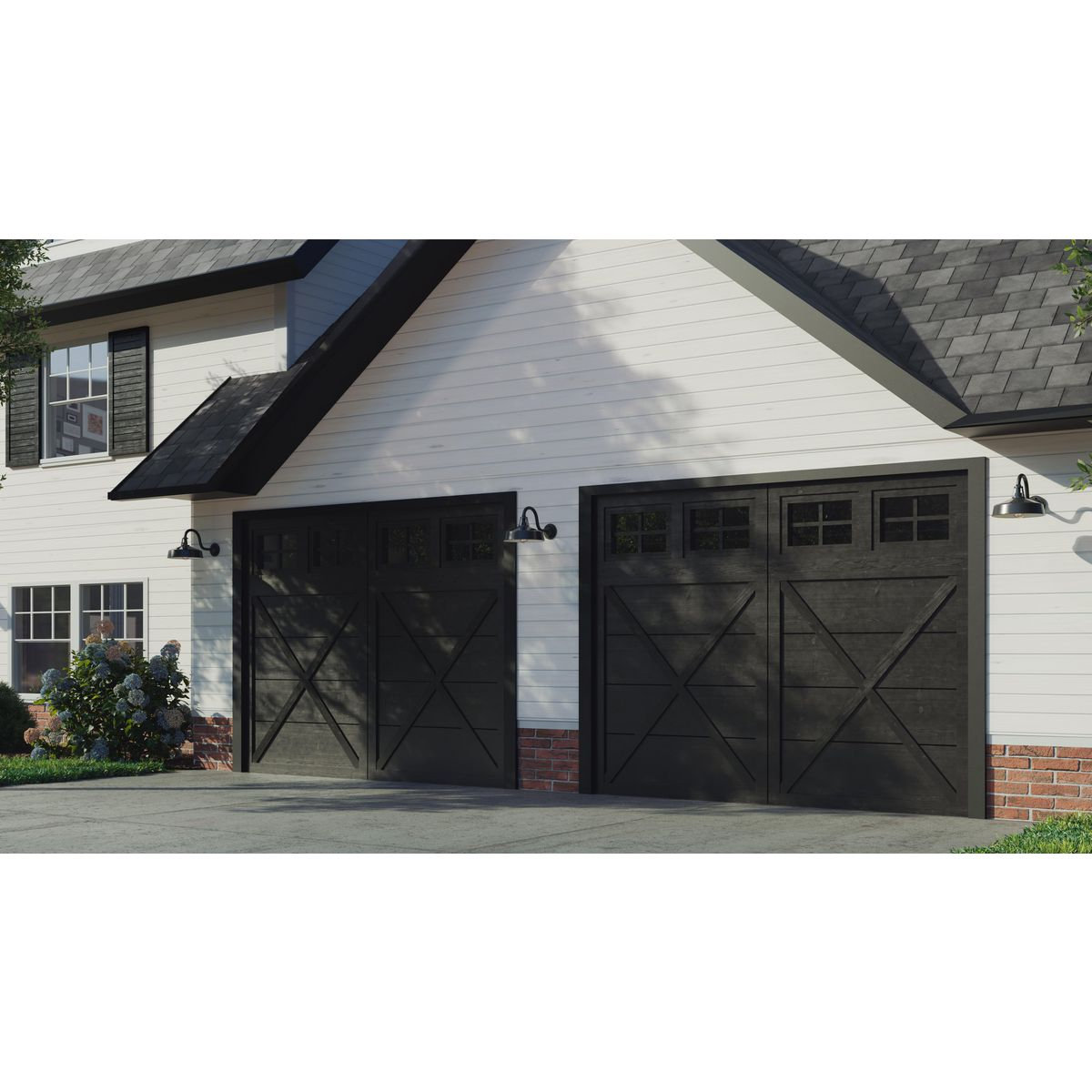 Ciana Outdoor Barn Light, Brushed Silver