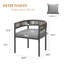 Chaise d'extérieur en osier avec coussins-1753979211