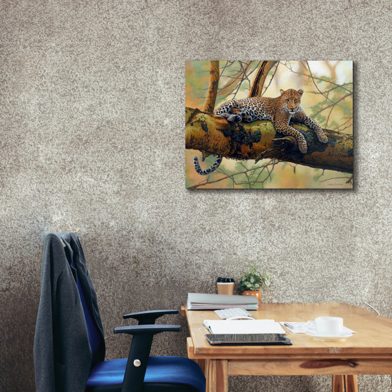 Epic Graffiti 'African Leopard' by John Zaccheo, Canvas Wall Art, 26" H x 34" W x 1.5" D