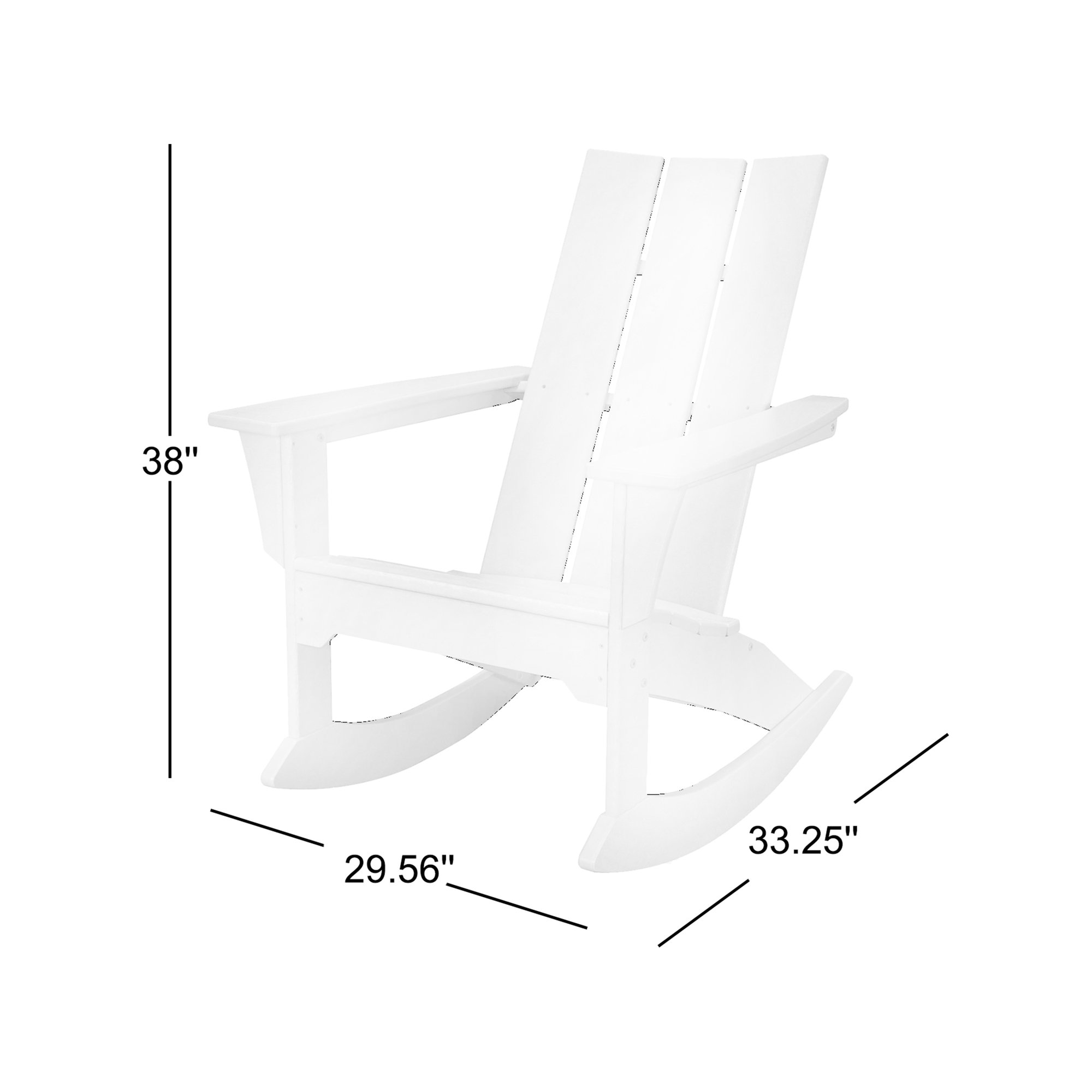 Modern Adirondack Rocker, Lime
