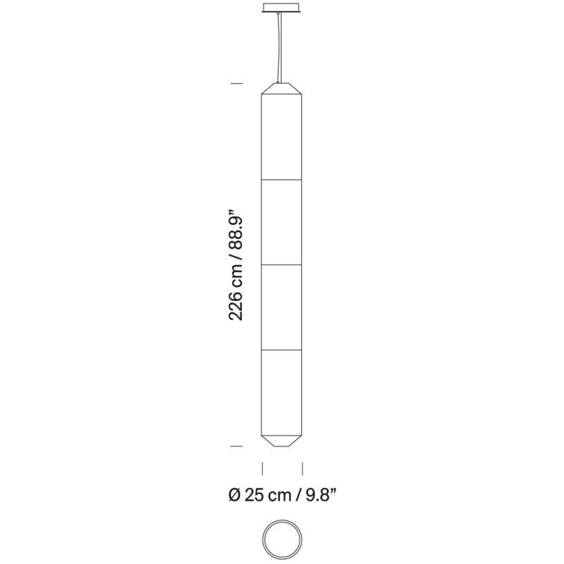 Tekiò Vertical P3, 286.8" H x 9.8" W x 9.8" D, 87 W