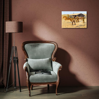 Loon Peak®, Remington, Frederic, reproduction d'art sur toile tendue: Le va et vient du poney express 59196