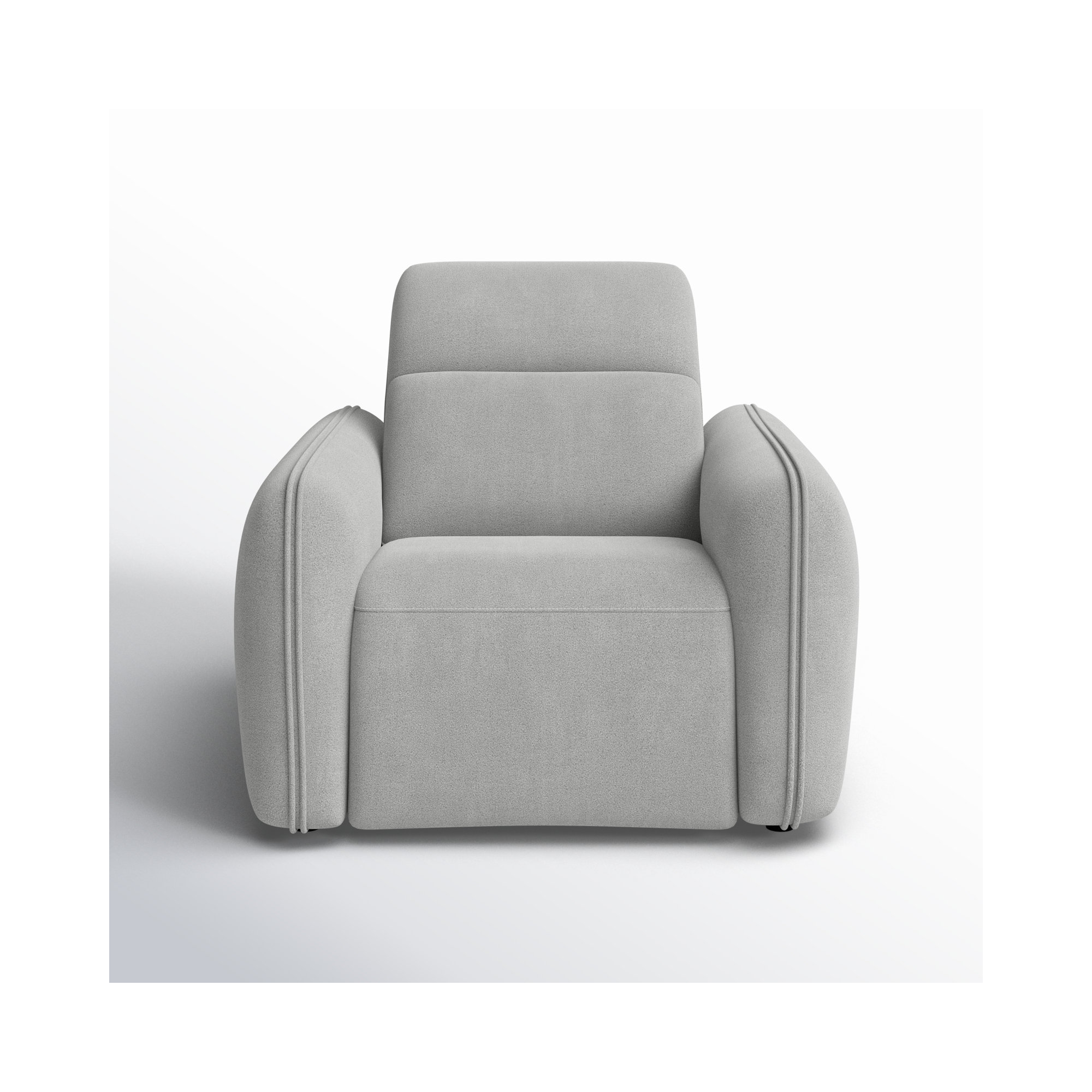 Bayne Upholstered Recliner Armchair, Elite Dove Performance