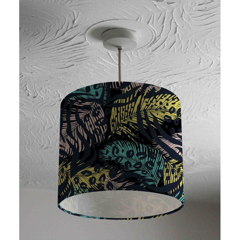 Cotton Drum Pendant Shade ( Uno ), 25cm H x 40cm W x 40cm D