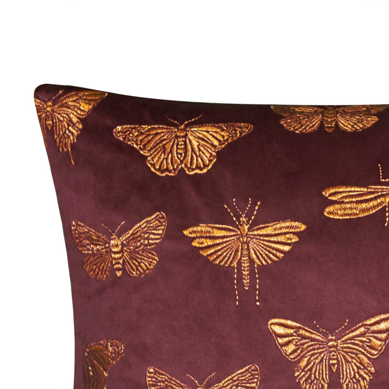  Coussin lombaire 13 po Feather, Mauve aubergine