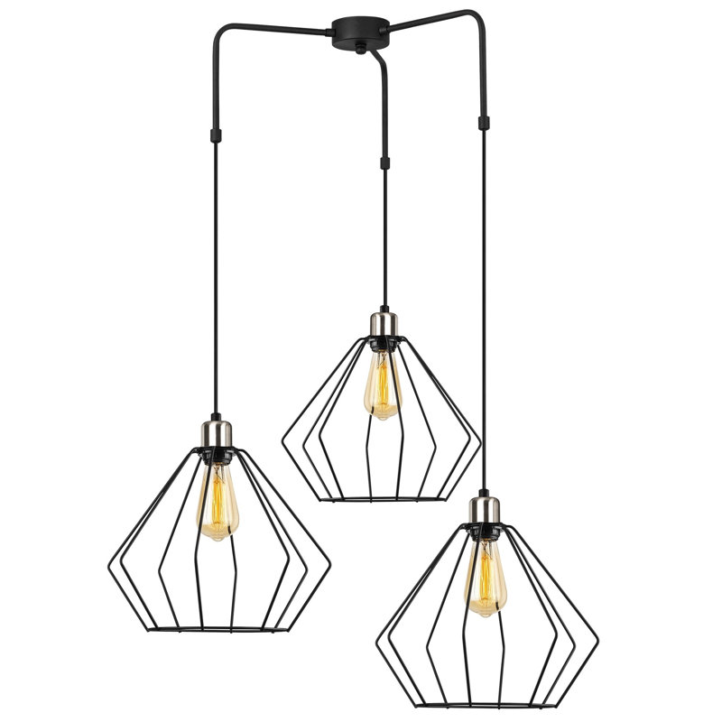 Luminaire suspendu géométrique 3 lumières Eastbourne