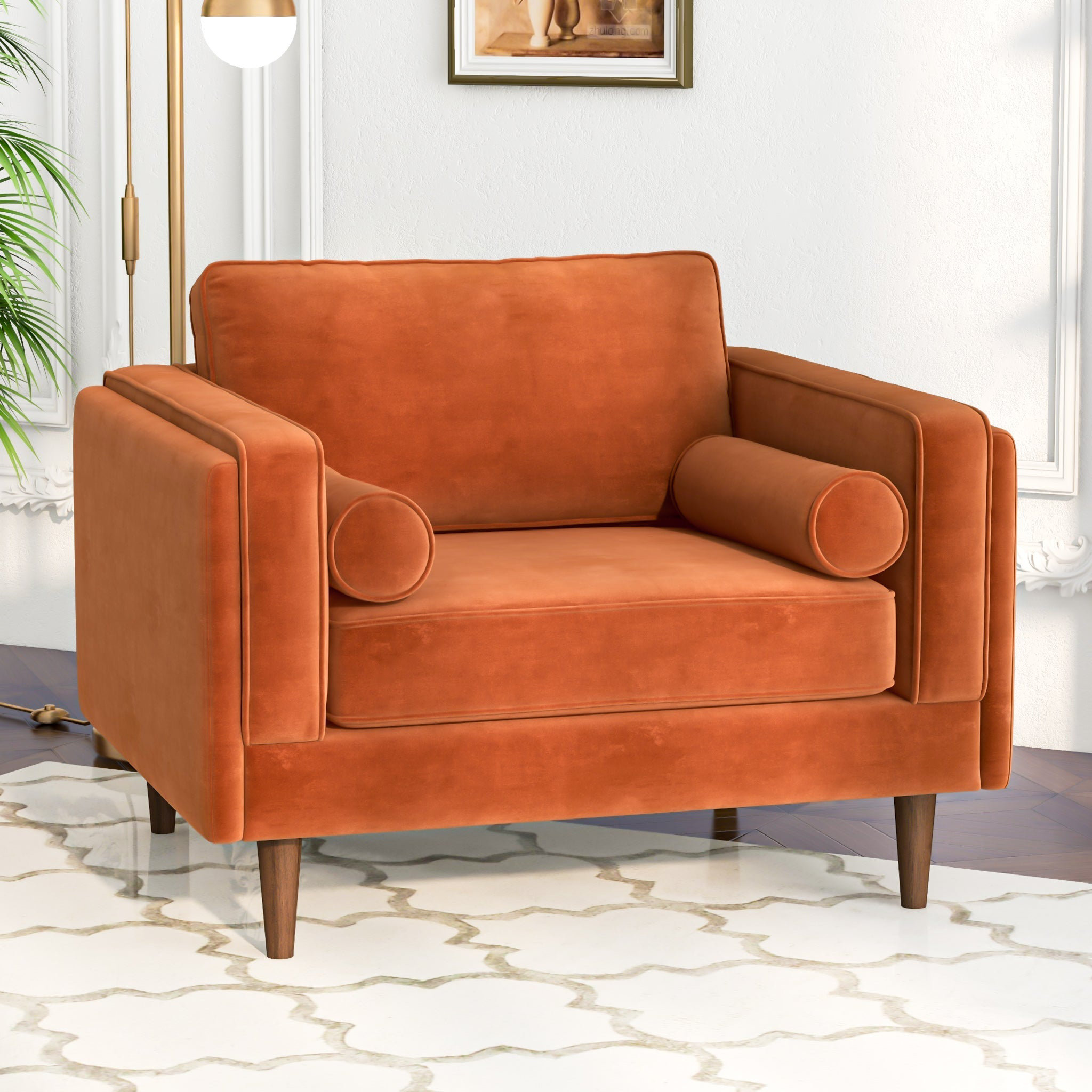 Etta Avenue™ Meilani Velvet Armchair & Reviews | Wayfair