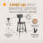 Felix Height Adjustable Steel Stool with Backrest, AssemblyReady-99358051-99358050