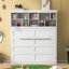 Grand lit escamotable mural avec tablettes supérieures et USB